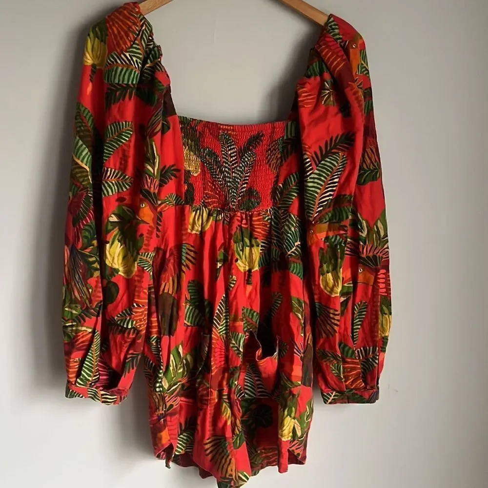 FARM Rio Red Forest Birds Romper - Picture 3 of 14